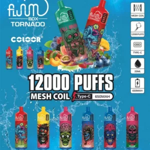 FLUUM BOX 12000 Puffs 0% 2% 3% 5% Nicotine Rechargeable Disposable Vape Pen Pods E-Cigarette Wholesale